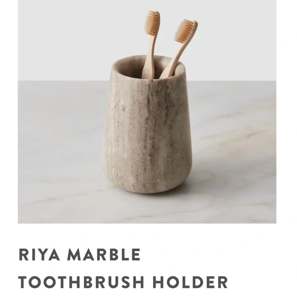 🆕NIB The Citizenry RIYA Marble Toothbrush Holder (open box/flaw)